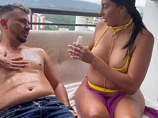 dirty trio with two colombian women with perfect tits