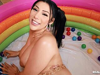 Extremely Hot Petite Cutie Oiled Up for Sucking