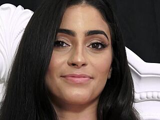 Alluring brunette in pink lingerie begs, Fill all my holes hard now!