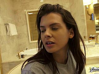 Behind The Scenes Secrets Of A Stunning Young Brunette With Big Tits And Perfect Body In Hot Backroom Action