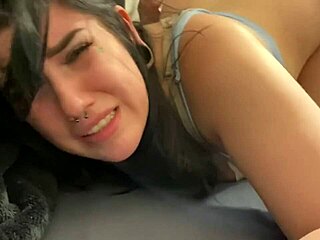 Teen ass fucked hard facing camera in bold anal roleplay