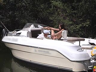 Sailor Pounds Slutty Lover's Hairy Pussy