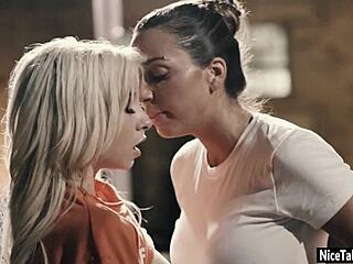 hey, petite blonde thief kenzie reeves gets fingered hard by dirty milf cop abigail mac 😈