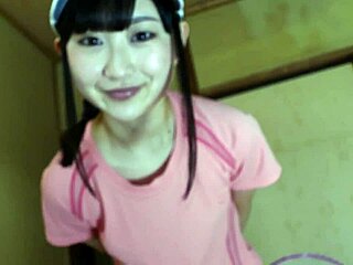 hinano kamisaka gets bashful in hot springs, slowly undressing her nude body