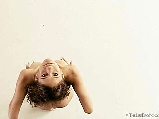 slender rebel lynn fingers her petite brunette pussy with coconut oil