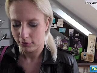 Eva Engel Sucks Sugardaddy's Cock In Homemade POV Before Shopping As Blonde Milf