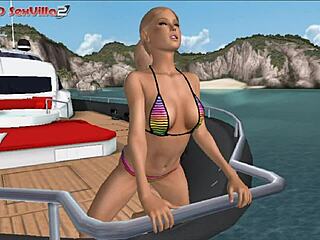 The lucky guy enjoys a yacht adventure in the shitman series