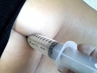 Warm Milk Enema for Submissive Slave in Real Audio Punishment