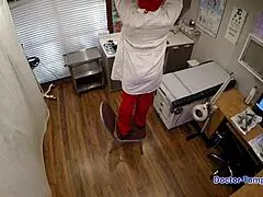 Dr. Tampa handcuffs redhead Donna Leigh in Florida prison humiliation scene