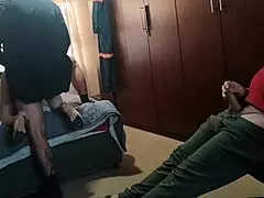 My Stepdad And His Friend Fuck Me At Once.