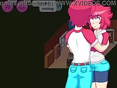 Step sister drops towel in the shower, leading to dandy boy adventures.