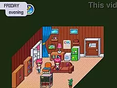 Step sister drops towel in the shower, leading to dandy boy adventures.