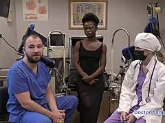 Emotional First Gyno Visit with Dr. Tampa and Neighbor Rina Arem