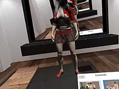 LETS PLAY PORNFLIX AND CHILL VR WITH SHAVED BRUNETTE