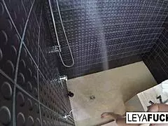 Leya Falcon Showers Off After Dirty Fucking!