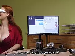 Big-breasted woman wants money she gives vagina for loan