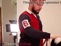 british teen gets a quick hard fuck in the kitchen