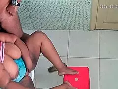 Stepson caught on camera having sex with stepfather in casual encounter.