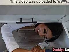 teen step daughter sucks step dad behind step moms back