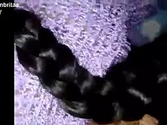 Shemale Pulls Aside Panties to Fuck Cholita