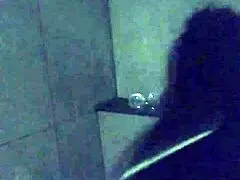 Asian slut wife masturbates with dildo and vibrator in gym shower