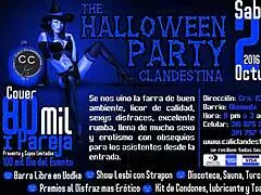 Intense Halloween Party With Colombian Swingers And Group Action