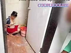 Girl bathes openly, brother-in-law shakes