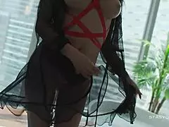 Busty Russian Babe Megan Teases Bathtub