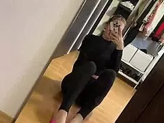 Black Girl Wears Pink Socks For Fetish Soles