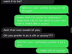 Femdom sexting humiliates sissy bitch with teasing.