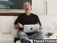 redhead shemale khloe kay dicked and blasted with cum, this ts beauty enjoys every moment