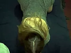 She shows off that beautiful ass bent over in a little sparkly party dress