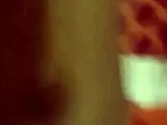 fucking that ebony girlfriend hard in her red panties with a condom until creampie finish inside her