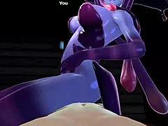 elf woman rides big cock with neko sister and slime girl dominates