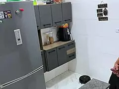 hey, i hired this latina maid and she showed up in tiny shorts to tease me, damn her ass looks tasty