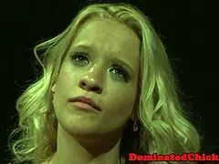 Euro Babe Punished Before Tasting Jizz In Garage Bondage With Rough Tied Up Maledom