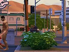 bella goth casually gives a public blowjob in sims 4 simulation