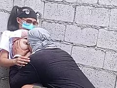 hey that pinay nurse got hard fucked by the construction worker in this abandoned hospital with doggystyle action