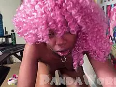 Experience an interracial MMFF session with BBC ebony anal titty job deepthroat and squirt