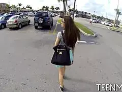 teen 18+ ava taylor gets used on street for hardcore money deal. titan handles her rough.