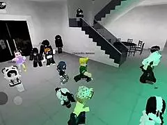 Dancing With Naughty Young Girls In Roblox Party Hall