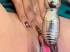 Morning cumshot in the mouth of a European stepmom with big natural tits from her partner