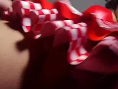 slave licks milf mistress pussy deep then takes hard strap-on fucking in bdsm session