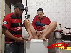 Latina Beauty Takes Rough Anal Creampie From Crossdressing Friend In Homemade Video With Wet Pussy Gaping And Swallowing