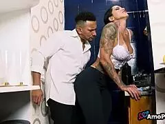 brunette latina housewife turns submissive milf with monster cock blowjob in 7 days