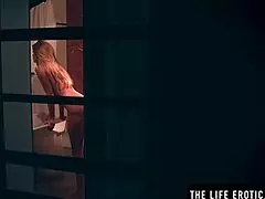 dripping wet brunette contrasts solo fingering with soapy bathtub masturbation for intense close-up orgasms