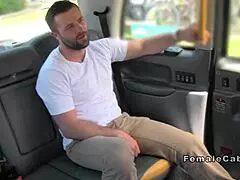 Free ride in female fake taxi