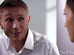 stepbro caught pregnant teen maya woulfe in a secret and blackmailed her into fucking. now she's dealing with the consequences in this tense fantasy.