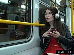 Blackedraw follows her as she flirts without boyfriend. Then big black cock friend spanks and rides her deepthroat in interracial doggystyle.