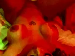 skinny redhead couple in lingerie kiss and bang with moans. she craves cock more than cigarettes